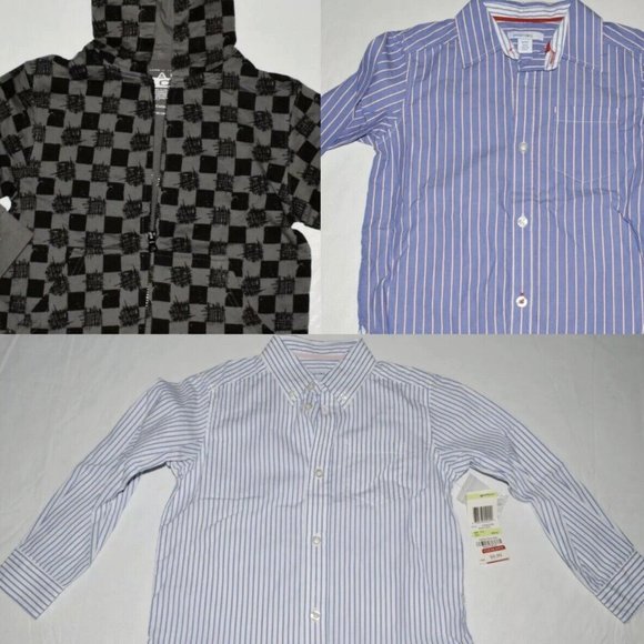 SET OF 3 NEW NWT BLACK JACK PRINTED HOODIE 2 GREENDOG BUTTON DOWN SHIRTS SIZ 4T - Picture 1 of 12